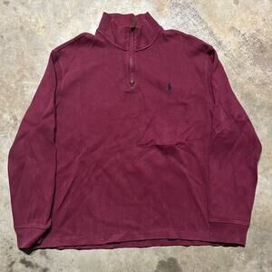 Vintage 90s Polo Ralph Lauren Pink 1/4 Zip Pullover